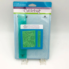 Cricut Cuttlebug 5x7 Embossing Folder W/1x7 Border Bit Of Paisley New