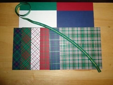 Stampin Up! WRAPPED IN PLAID with gold 6 x 6 Designer Paper Card Kit CHRISTMAS