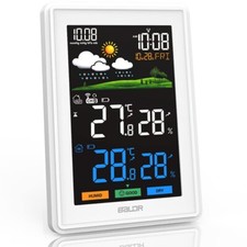 BALDR Wetterstation funk mit Außensensor Multifunktionale Funkwetterstation DCF