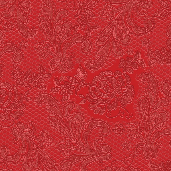 Servietten Lace Embossed Fire 33 X 33 Cm Ppd 007255-image