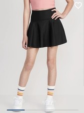 Old Navy Size L 10-12 High-Waisted PowerSoft Performance Skort for Girls Black