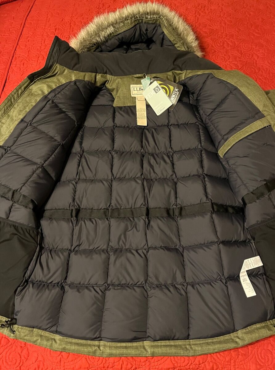 LL BEAN Mens LARGE Kelp Green Polyester Down Baxter State LL BEAN Mens LARGE Kelp Green Polyester Down Baxter State