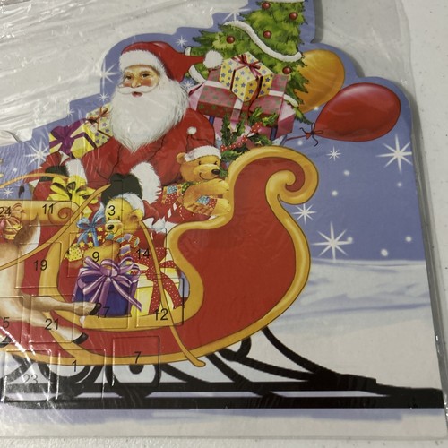 Calendario de Adviento de Navidad de Cartón Vintage - Papá Noel - Hecho en Indonesia - Sellado - Imagen 3 de 9