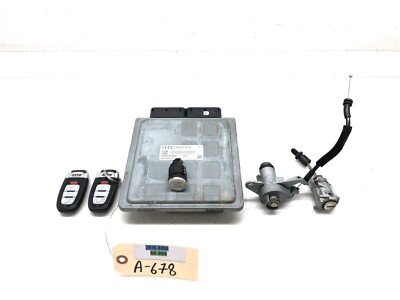 2015-2018 AUDI A8 D4 3.0L ECU ECM ENGINE CONTROL MODULE W/ KEY & START SWITCH
