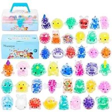 Mochi Squishy Fidget Toys - 11 Boxes, 42 Mini Sensory Stress Relief Squishies