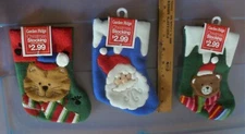 Set of 3 Small Stockings NEW!