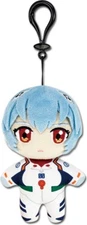 Neon Genesis EVANGELION REI Plugsuit clip-on 4.5-Inch PLUSH. Authentic GE