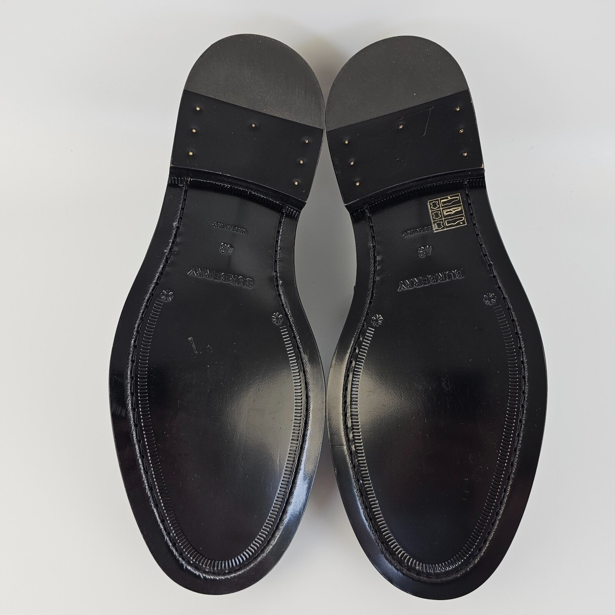 BURBERRY Shane Black/Beige Checkered Leather Penny Loafers BURBERRY Shane Black/Beige Checkered Leather Penny Loafers