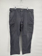 Carhartt Charcoal Gray Canvas Cargo Pants Rugged Flex Relaxed Fit BN3574M 38x30