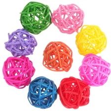 50PCS Rattan Balls Bird Toy Set Parakeet DIY Chewing Toys Pet Supplies