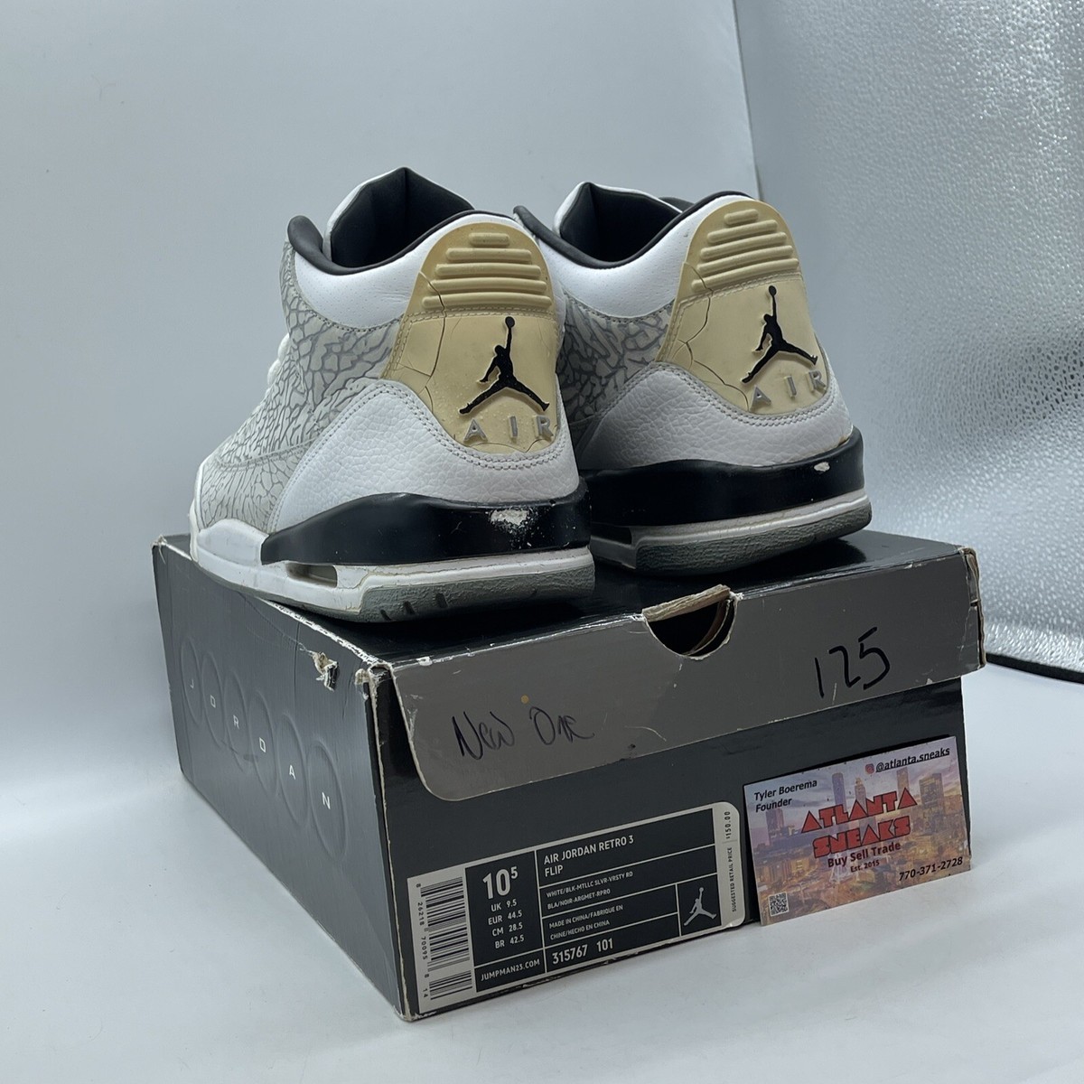 シューズ(男性用) AIR JORDAN RETRO 3 FLIP Size 11.5 - Air Jordan 3 Retro Black Flip for sale online | eBay