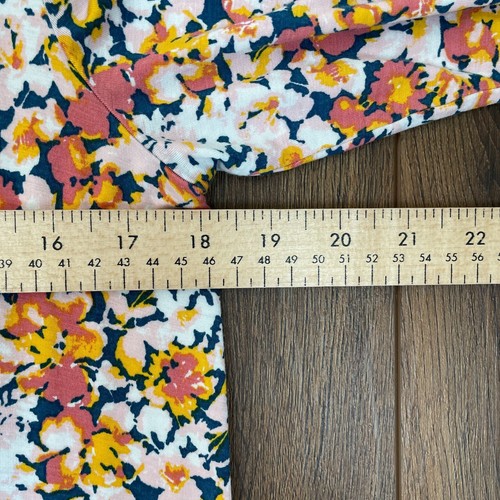 Lands' End Lightweight Cardigan Medium Floral Blue Pink Open-Front Pockets - Picture 8 of 12