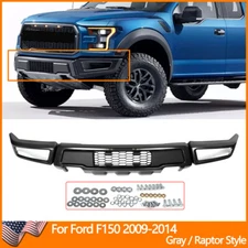 For 2009-2014 Ford F150 F-150 Gray Raptor Style Steel Front Bumper Impact Bar US