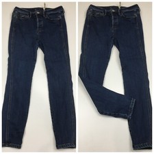 FREE PEOPLE Medium/Dark Wash Button Fly 5 Poc...