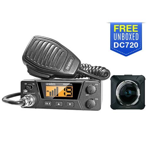 Uniden PRO505XL with DC720 Camera CB Radio with Unboxed DashCam for