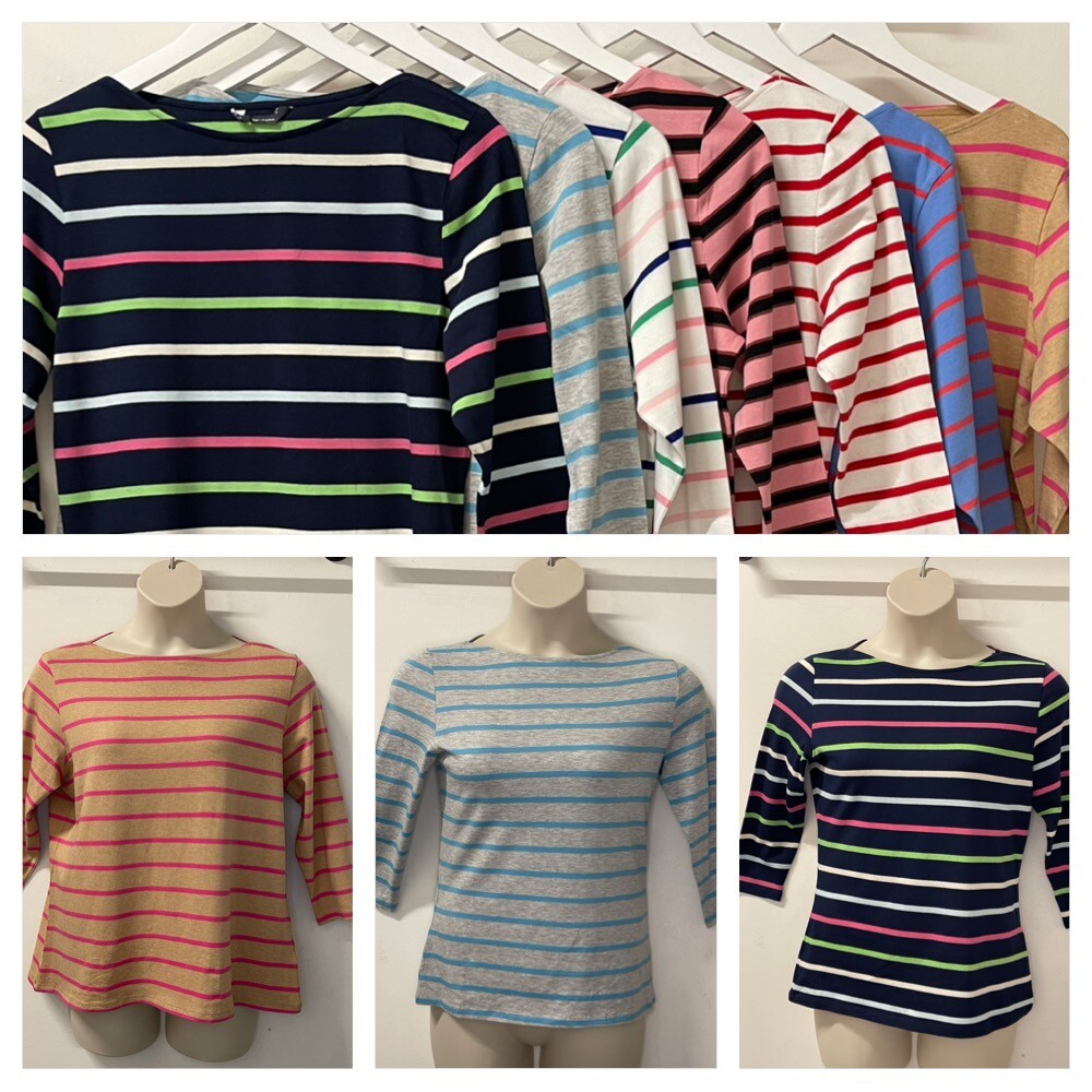 marks and spencer ladies striped tops