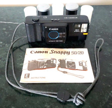 Vintage 35mm Film Camera UNTESTED Canon Snappy 20 with Manual