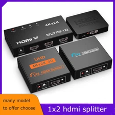 Full HD 1x2 Port HDMI Splitter Amplifier Repeater 3D 4k Female Switch Box Hub
