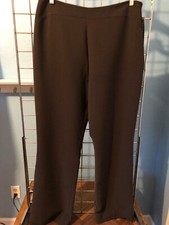Kate Hill brown polyester lined dress pants with side zipper