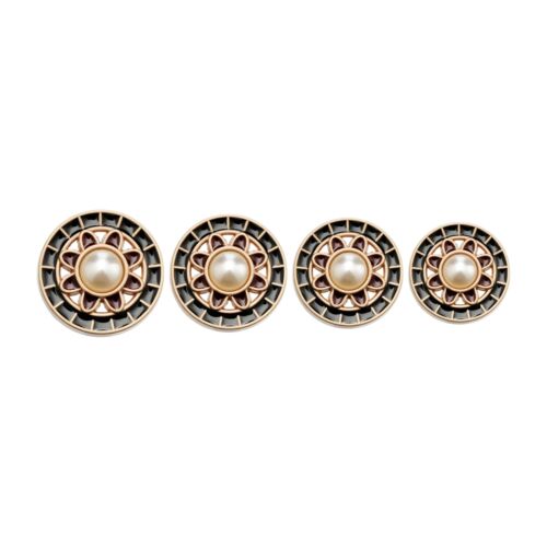 5pcs Elegant Floral Button with Pearl Center Hollow Design 18/23/25mm for Sewing - Picture 3 of 7