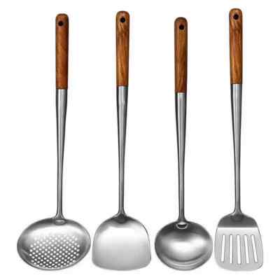 Kitchen Utensils Wok Spatula Iron and Ladle Tool Set Spatula for Accessories