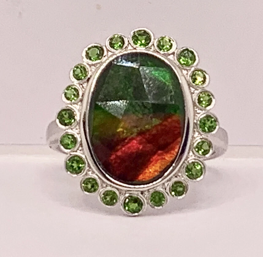 Qvc chrome diopside sale rings