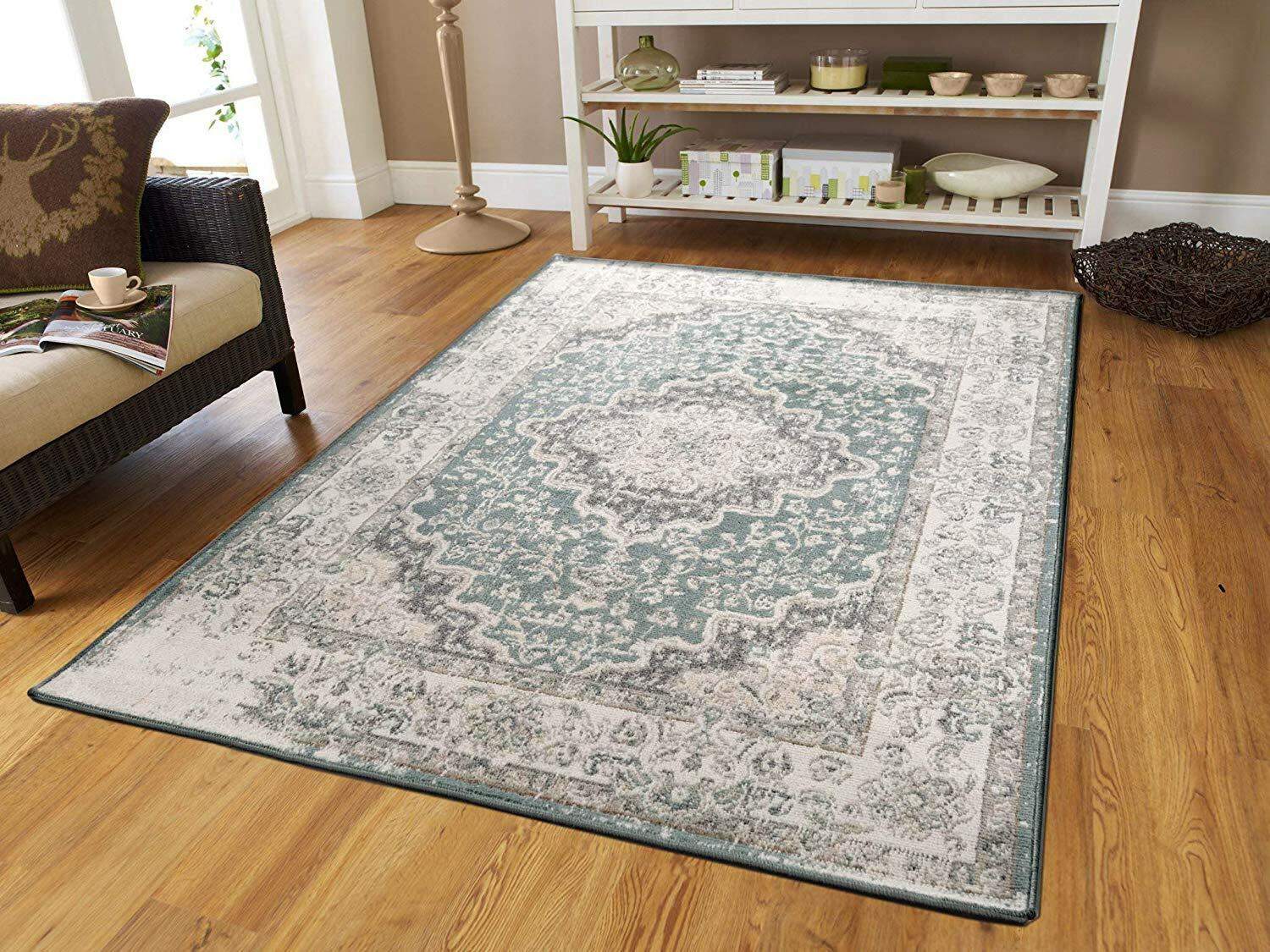Traditional Distressed Area Rug 8x10 Large Rugs for Living Room 5x8