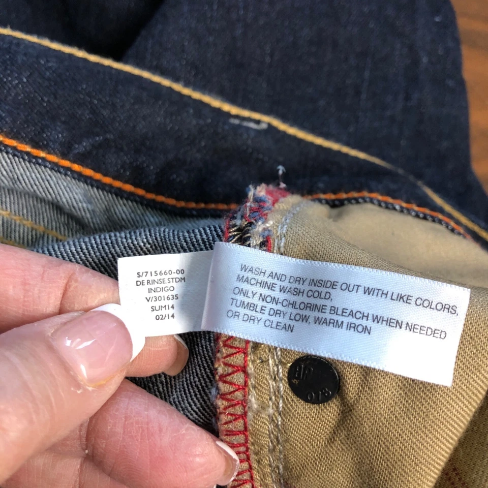 Banana Republic Mens Jeans Size 36x34 Straight Dark Wash Denim Cotton Classic - Image 4 of 4