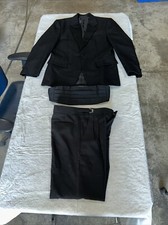 Tuxedo Neil Allyn Formal Collection Coat 36S Pants 28S Adjustable Black