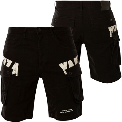 YAKUZA Bump Cargo Shorts CSB-23001 Schwarz