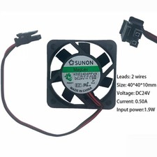 1 Pc. New KDE2404PFVX Cooling Fan 4010 DC24V 1.9W 2Pin E1