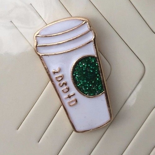 Novelty Hat Pins Breakfast Themed Enamel 3PC Set Donut Milk Coffee Latte - Picture 6 of 7