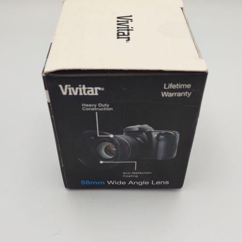 Neu im Karton 58 mm Vivitar 37 W-72 W 0,43 x Deluxe Hi-Definition Weitwinkelobjektiv - Bild 2 von 6