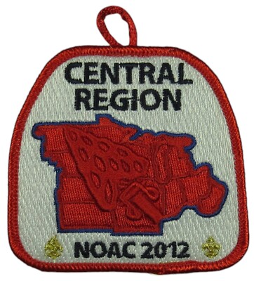 2012 NOAC OA Conference MI state Central Region Patch RED Bdr (LX187)
