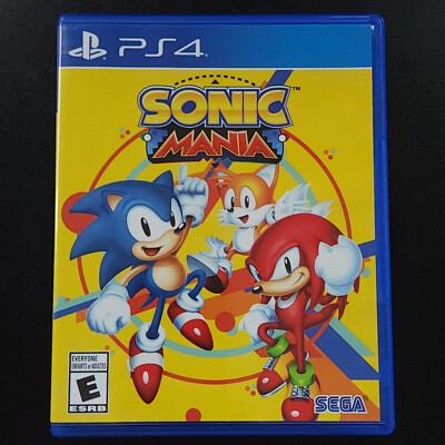 Sonic Mania PS4 CIB, Cleaned, Tested, Working, Includes Manual