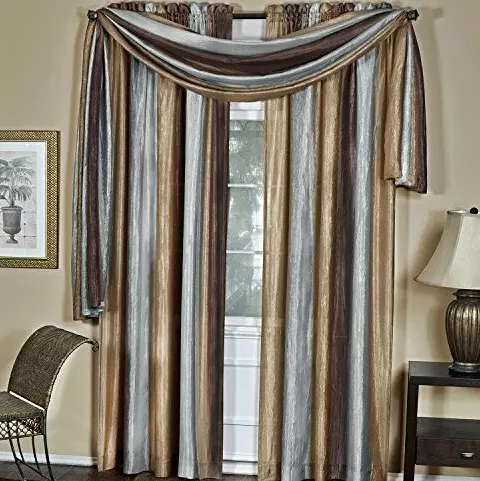 Brown best sale curtain scarf