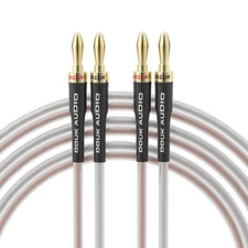 HI-FI Pure Copper BiWire Speaker Cable Banana plugs Line Wire