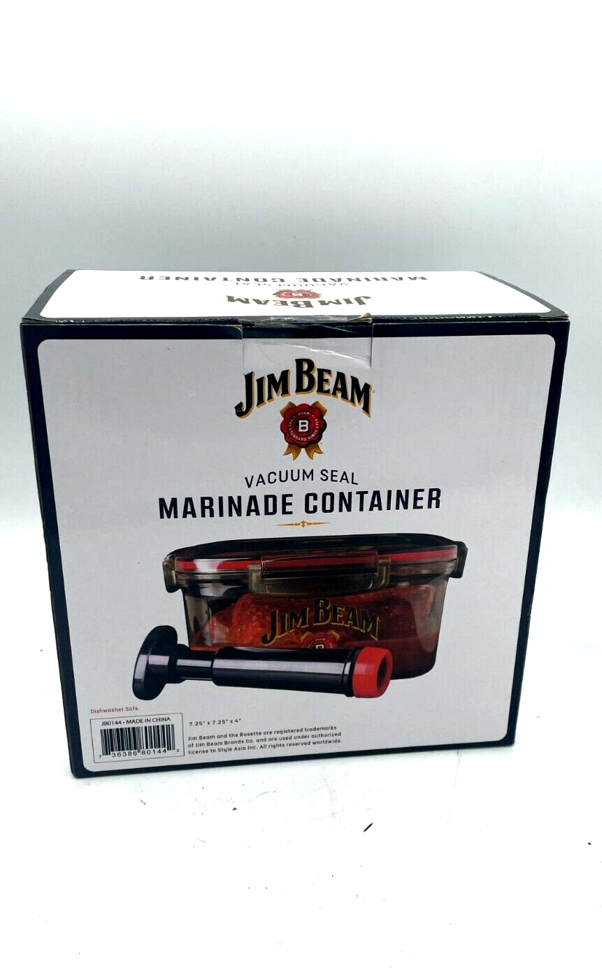 Jim Beam Vacuum Pump Sealed Marinade Container / Box for Grilling BRAND