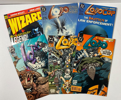 Lobo DC Comic Lot #1 2 3 - 1993 Foil 2nd Series, LoboCop, Special 1 & Wizard #31