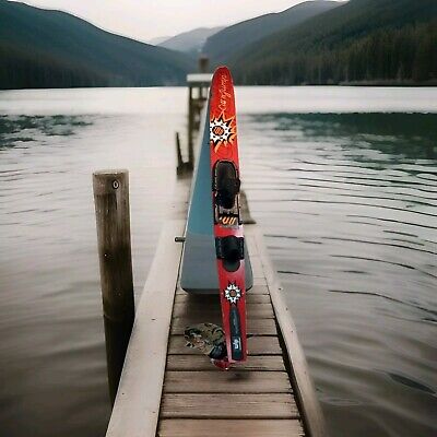 Vintage Cut N Jump Pinnacle 100 Slalom Water Ski Adjustable Vintage Cut N Jump Pinnacle 100 Slalom Water Ski Adjustable