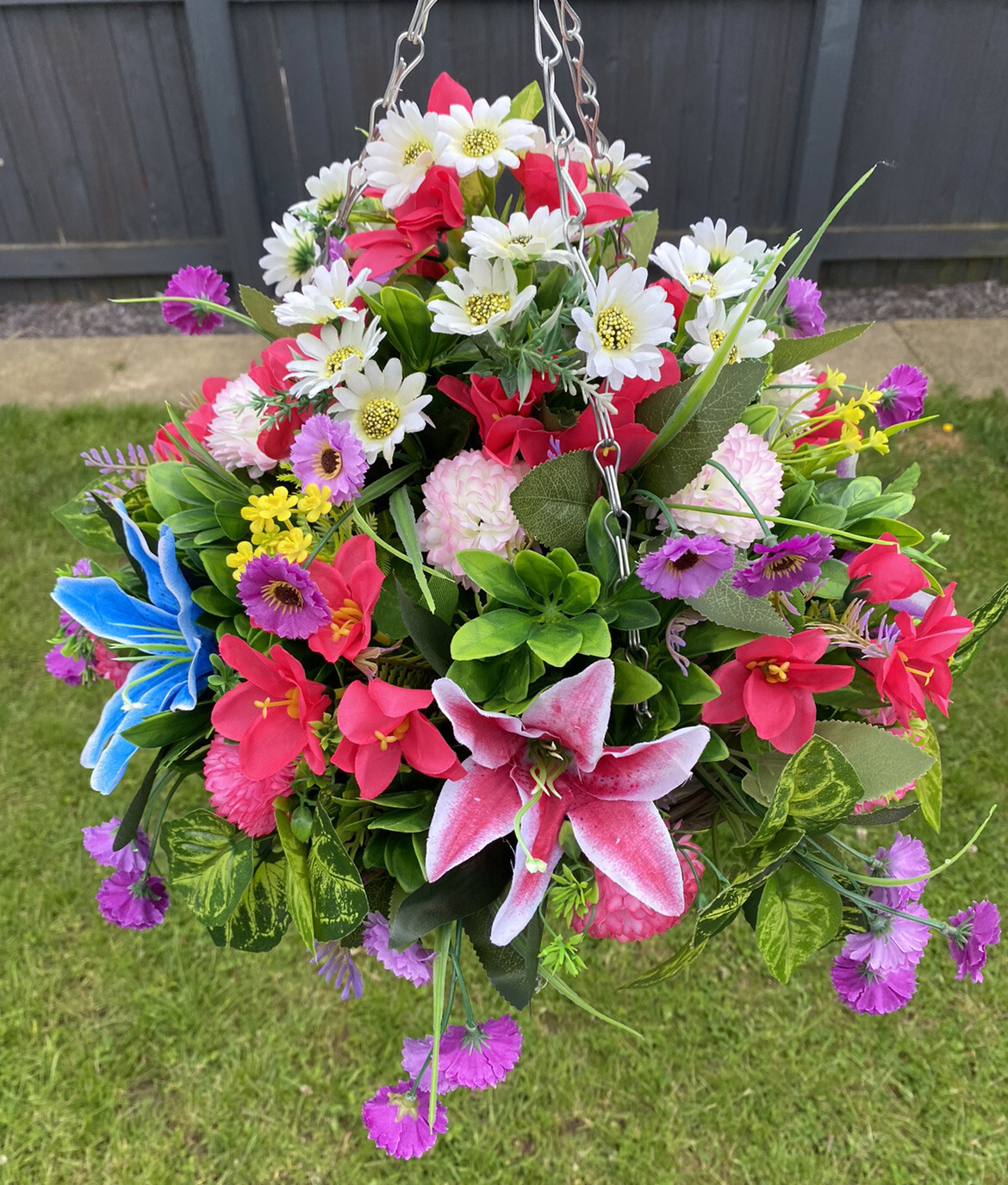 (46) 12 Inch Rattan Hanging baskets with artificial flowers eBay