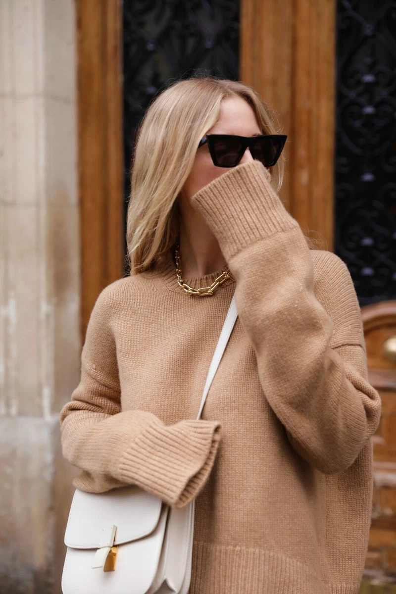 Celine by Phoebe Philo Iconic Oversized Lux Cashmere Crewneck Sweater | eBay