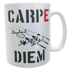 CARPE DIEM Karpfen Carp angeln Tasse für Angler Kaffeetasse Kaffeebecher Becher