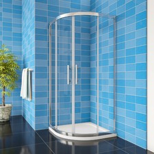 1900mm Offset Quadrant Shower Enclosure Cubicle & Tray 8mm EasyClean Glass Door