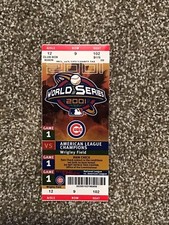 CHICAGO CUBS WORLD SERIES 2001 FULL TICKET GM 1 VERY NICE EX-MT GREAT ITEM RARE