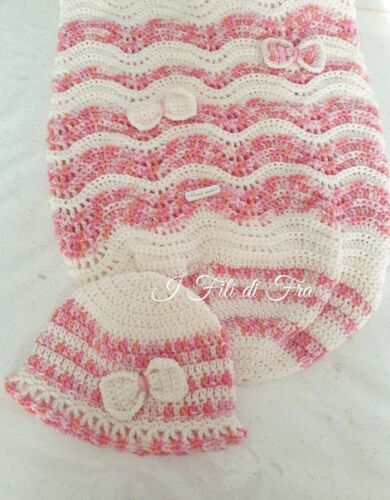 Copertina sacco nanna handmade neonata in lana merinos baby - Foto 1 di 4