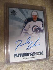 2011-12 SP Authentic Auto Future Watch /999 Paul Postma #267 Rookie Auto RC