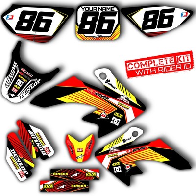 2013 2014 2015 2016 2017 CRF 50 GRAPHICS KIT RIDGELINE: RED / YELLOW ...