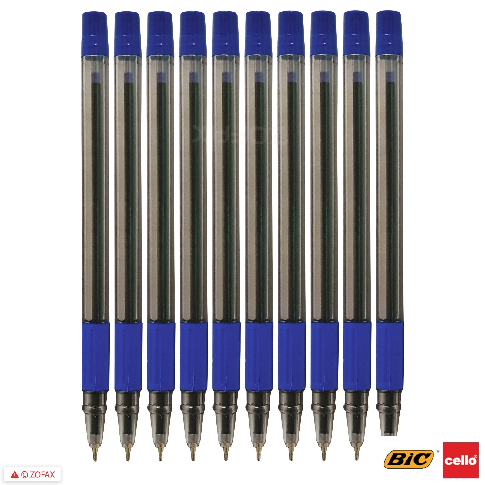BLUE Ballpoint Pens 10 x 0.7mm CELLO Win Fine Point Smooth Writing Ball