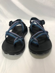 blue and pink chacos